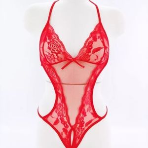 7/$25 red lace teddy BNIP XS